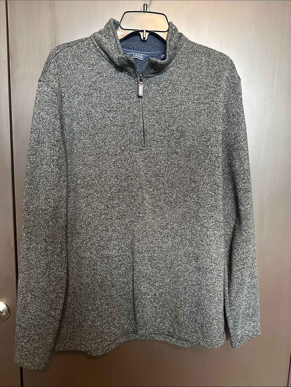 Izod Men's Dark Gray Half Zip Pullover Sweater Size XL
